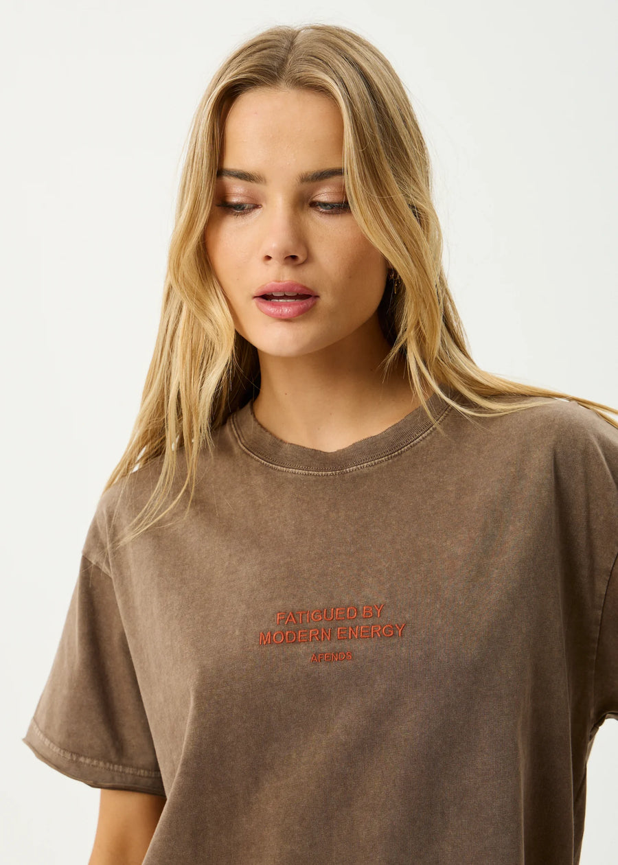 Fatigued Oversized Tee Coffee