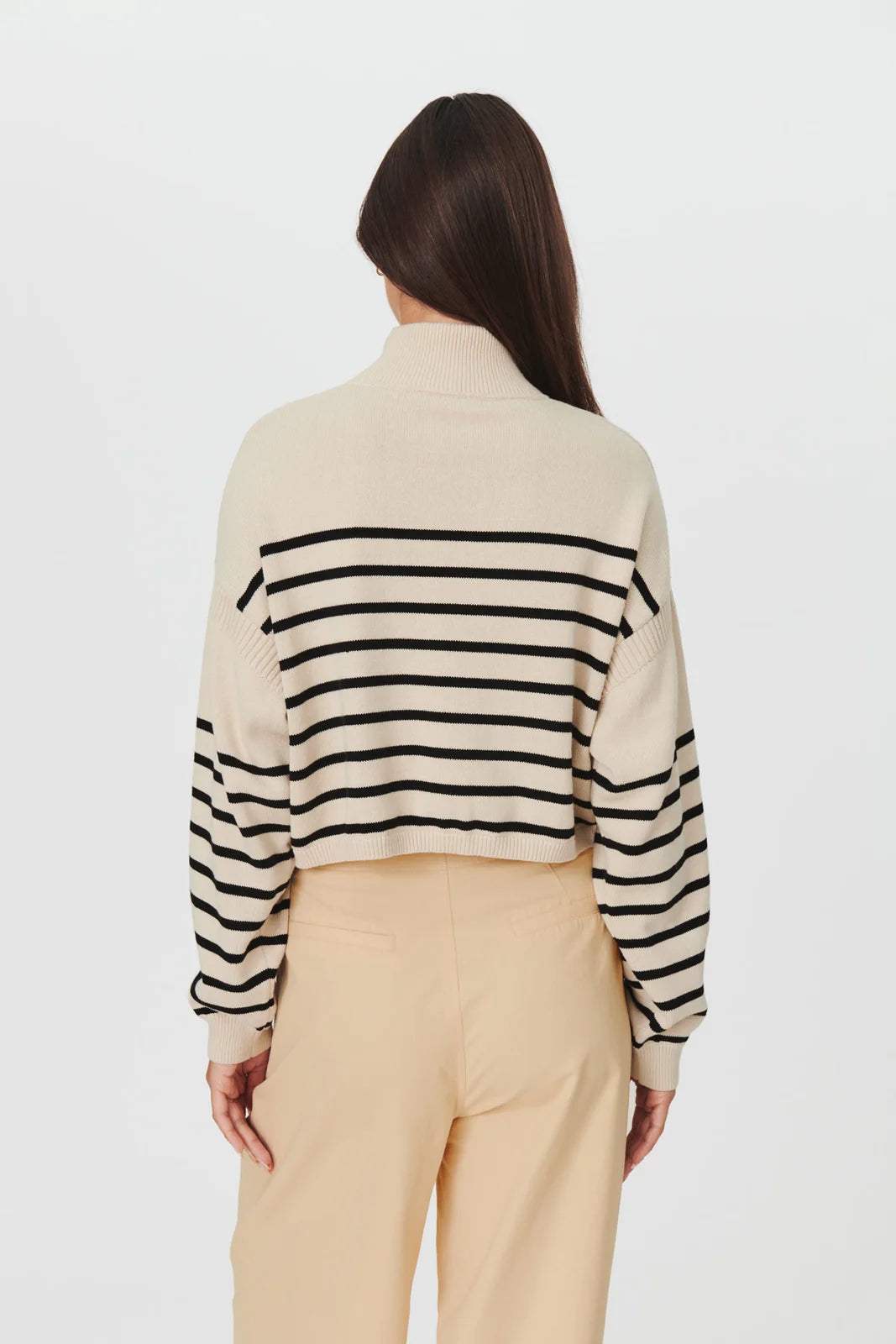Wally Stripe Knit Jumper Ecru
