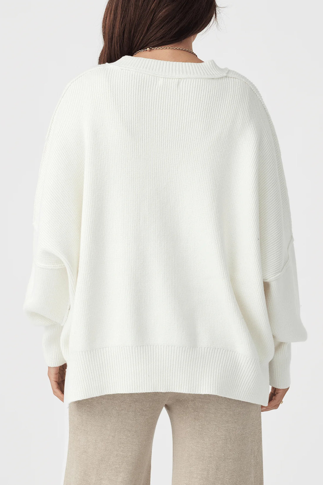 Harper Knit Sweater Organic Cream