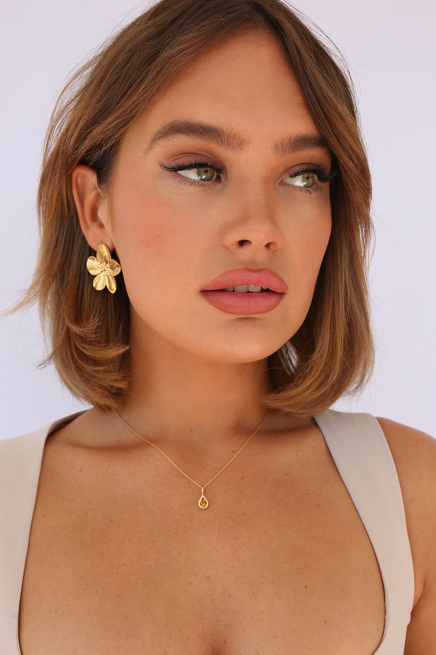 Flora Earrings in Gold