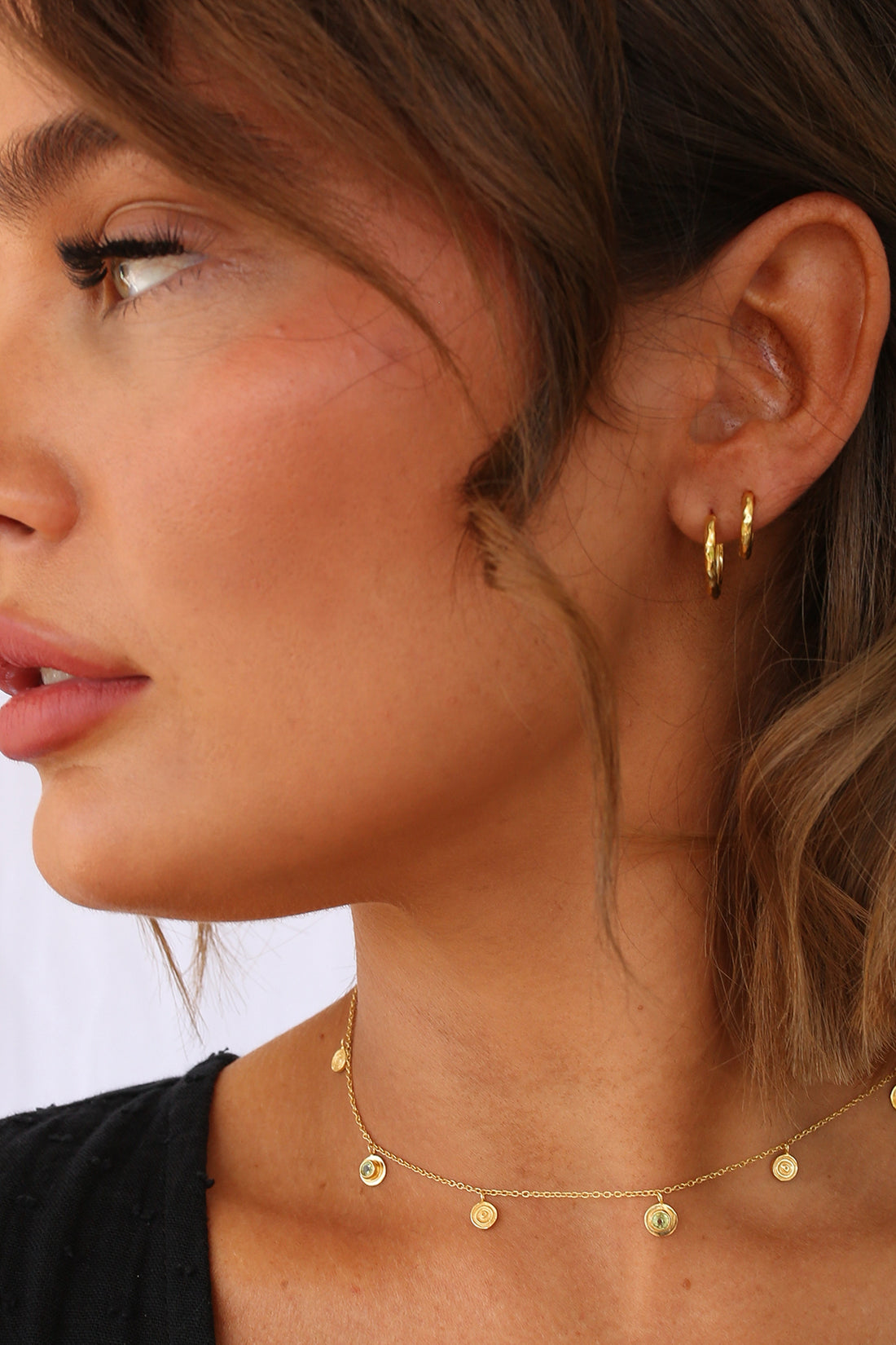 Hannah Hoops in Gold