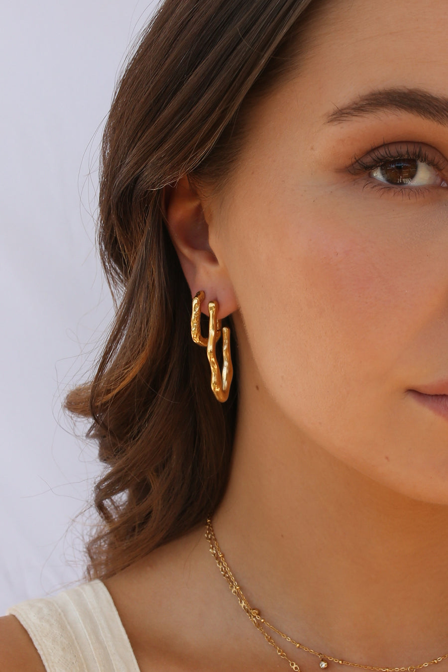 Lolita Wave Earrings Gold