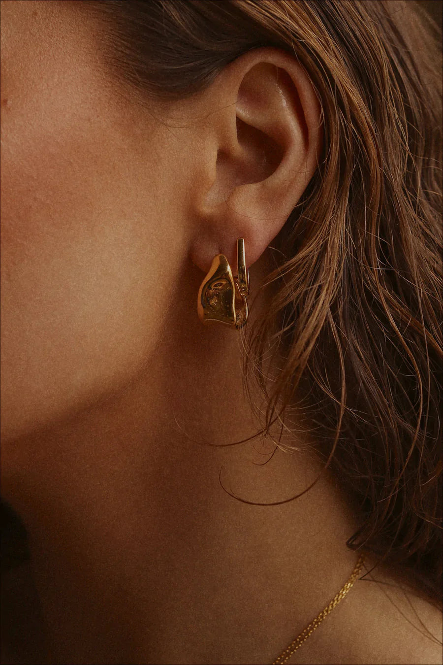 Hugo Earrings in Gold