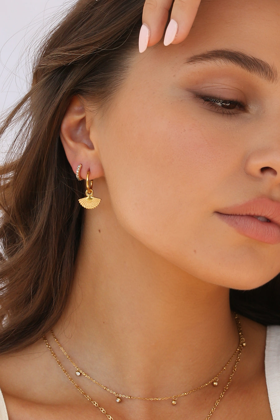 Odette Fan Earrings Gold