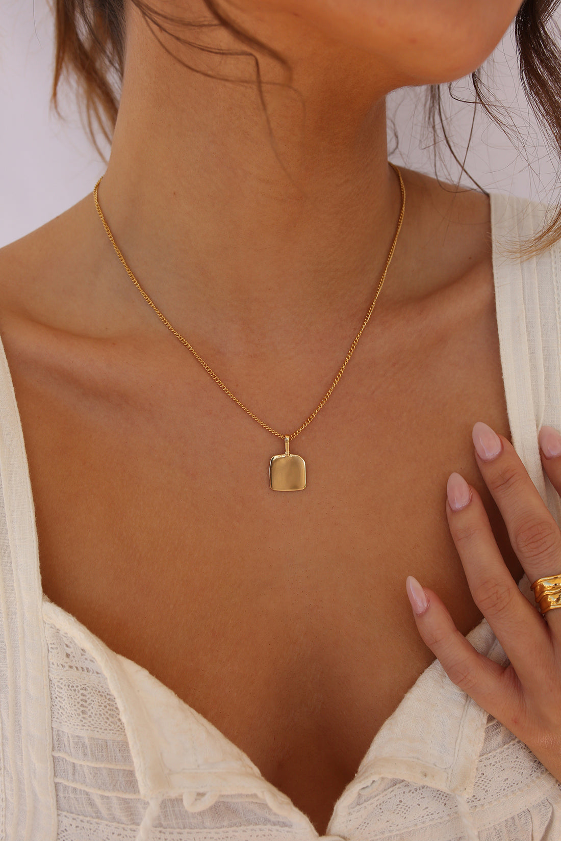 Tilt Engravable Necklace