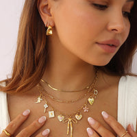 Gold personalised charm necklace handcrafted in Australia