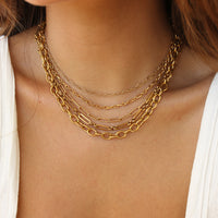 Custom charm necklace with gold chain