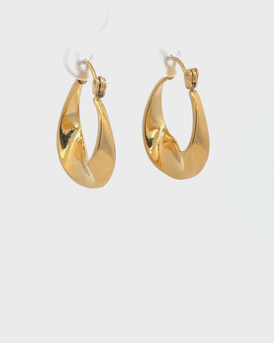 Lane Hoop Earrings Gold