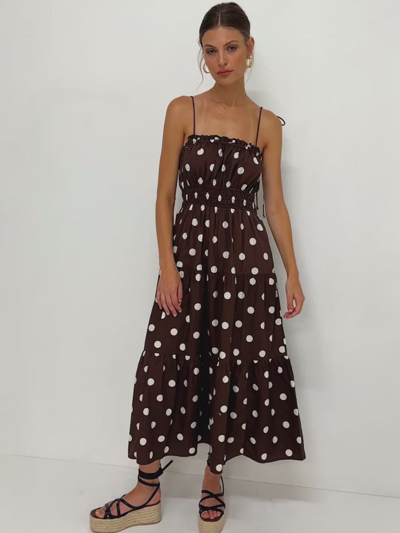 Harper Midi Dress Chocolate