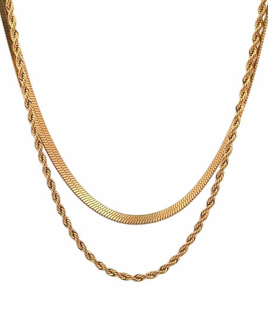 Deux Double Layer Necklace