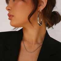 Quinn Hoop Earrings - Silver