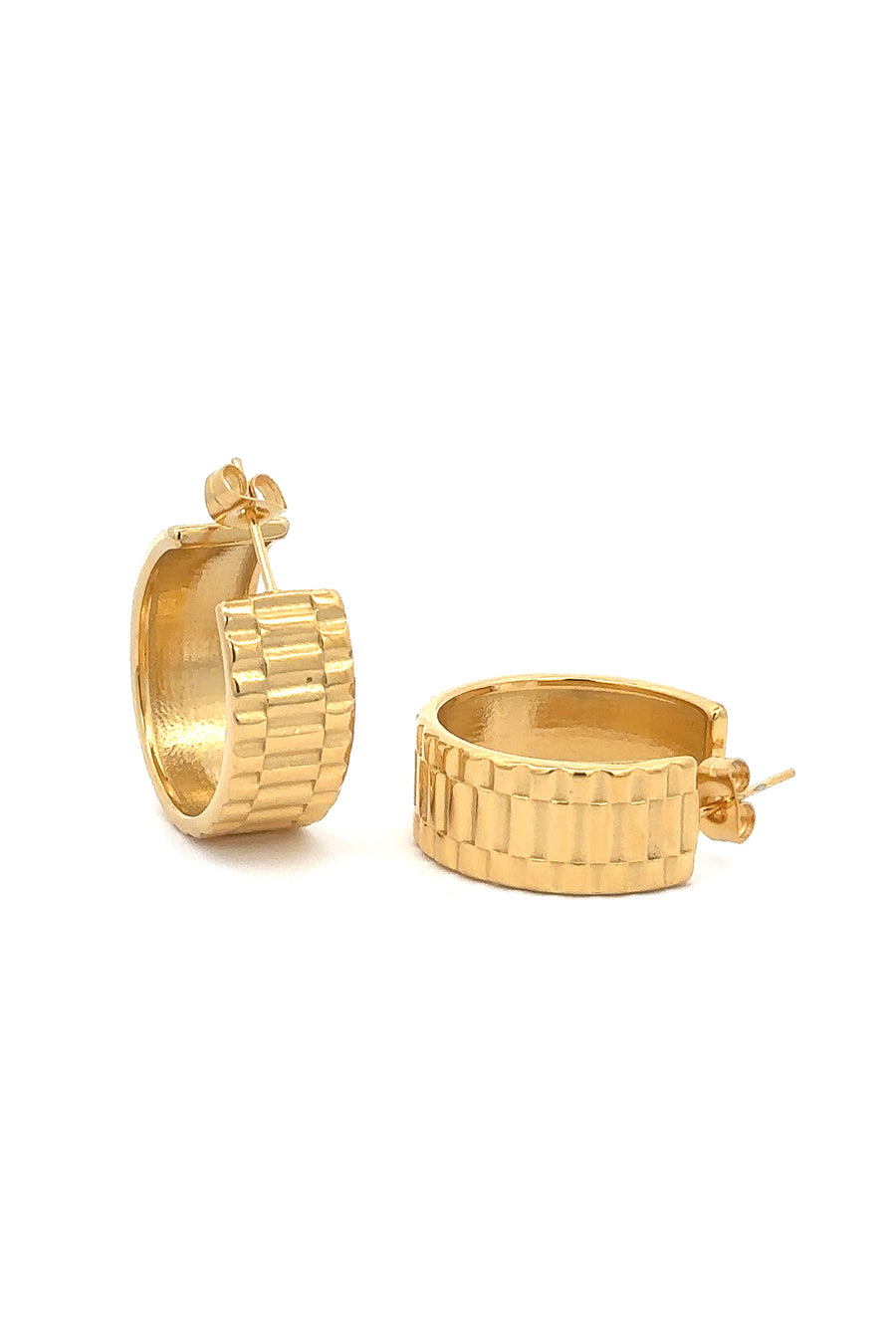 River Hoop Earrings Gold