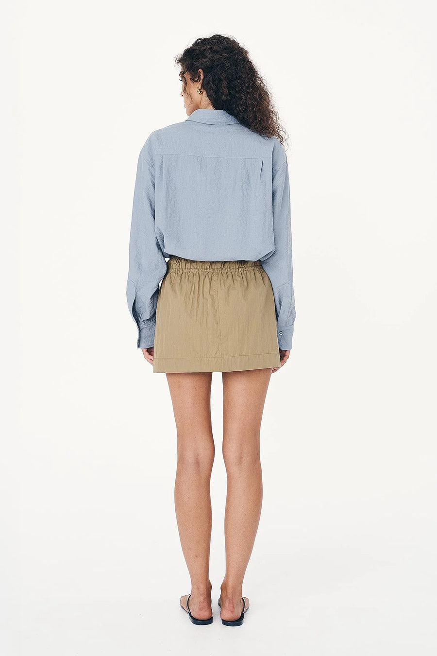 Jessica Cargo Mini Skirt Washed Khaki