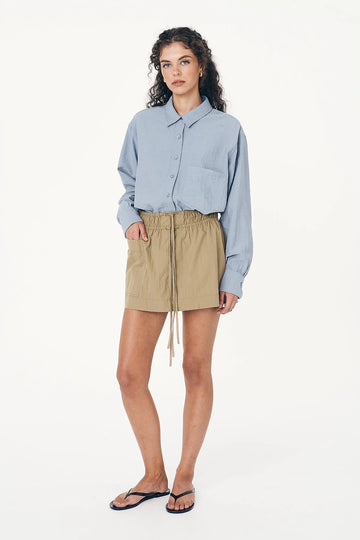 Jessica Cargo Mini Skirt Washed Khaki