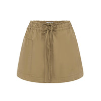Jessica Cargo Mini Skirt Washed Khaki