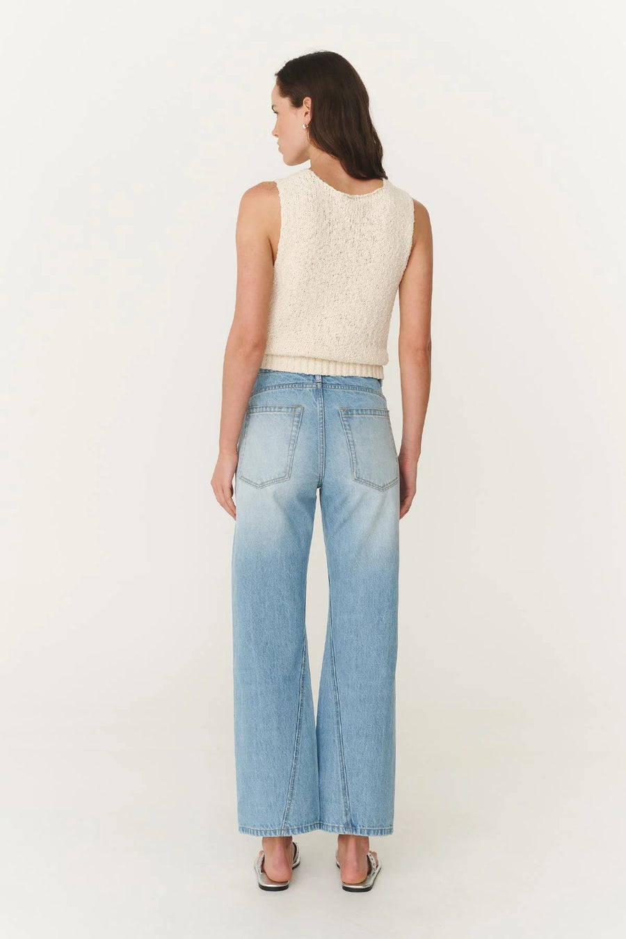Percy Curve Seam Jeans Faded Blue