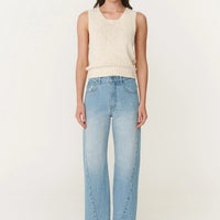 Percy Curve Seam Jeans Faded Blue