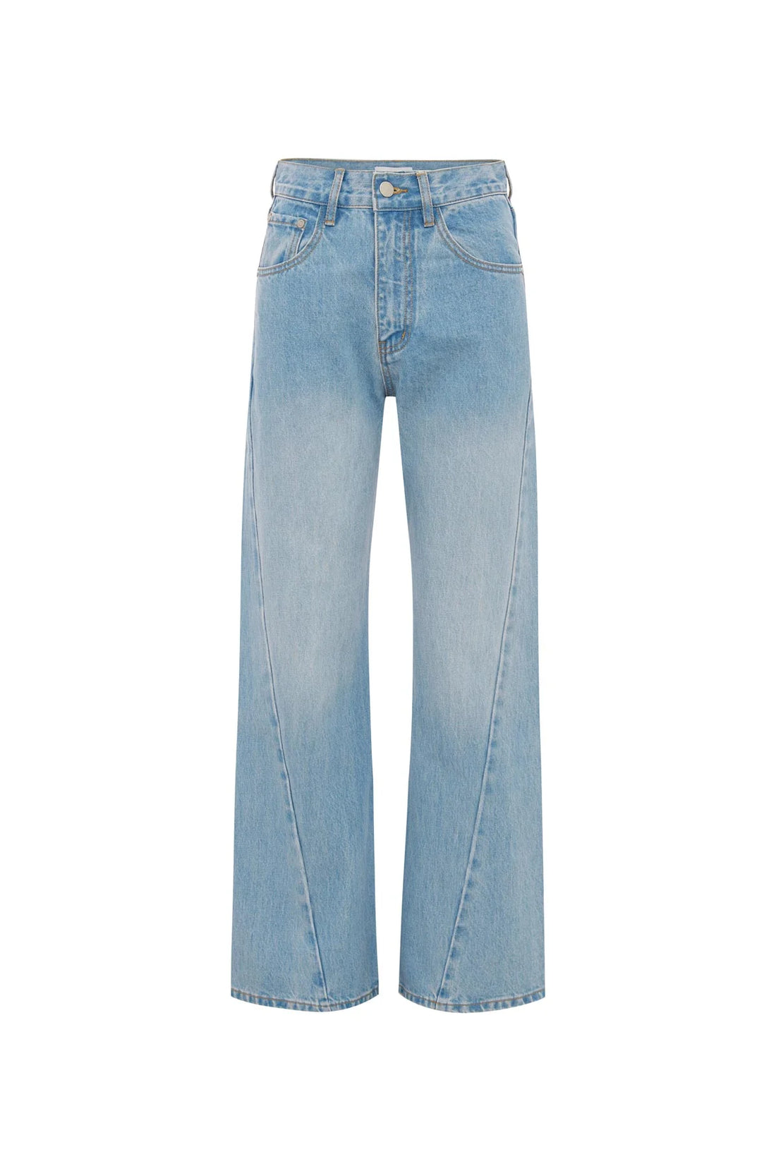 Percy Curve Seam Jeans Faded Blue