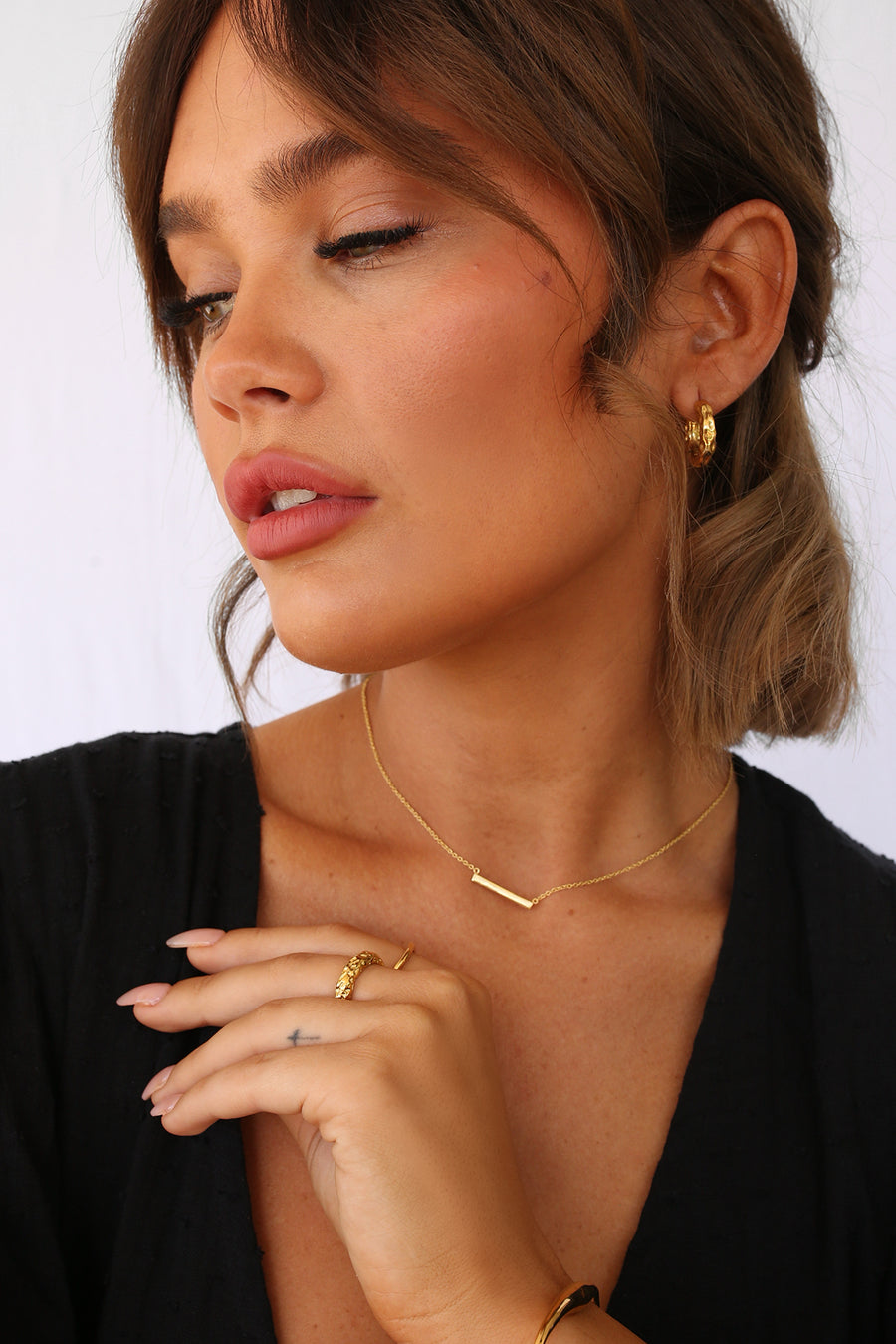 Theo Earrings in Gold