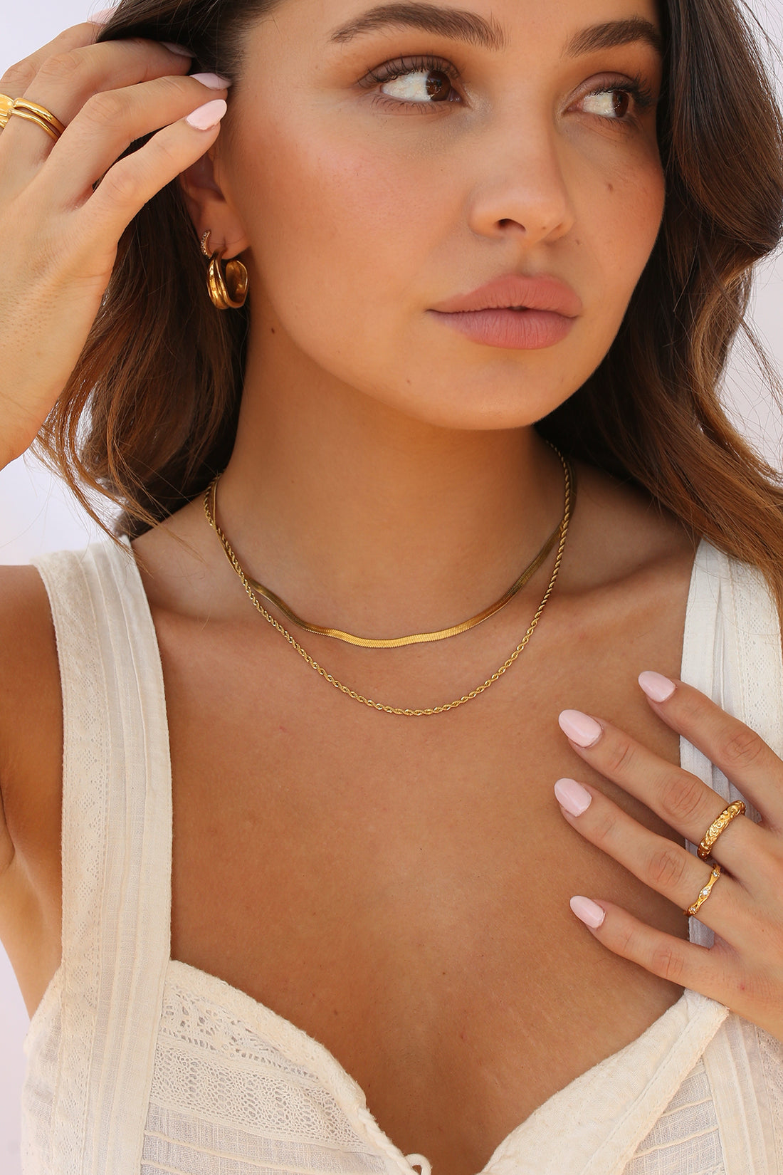 Deux Double Layer Necklace