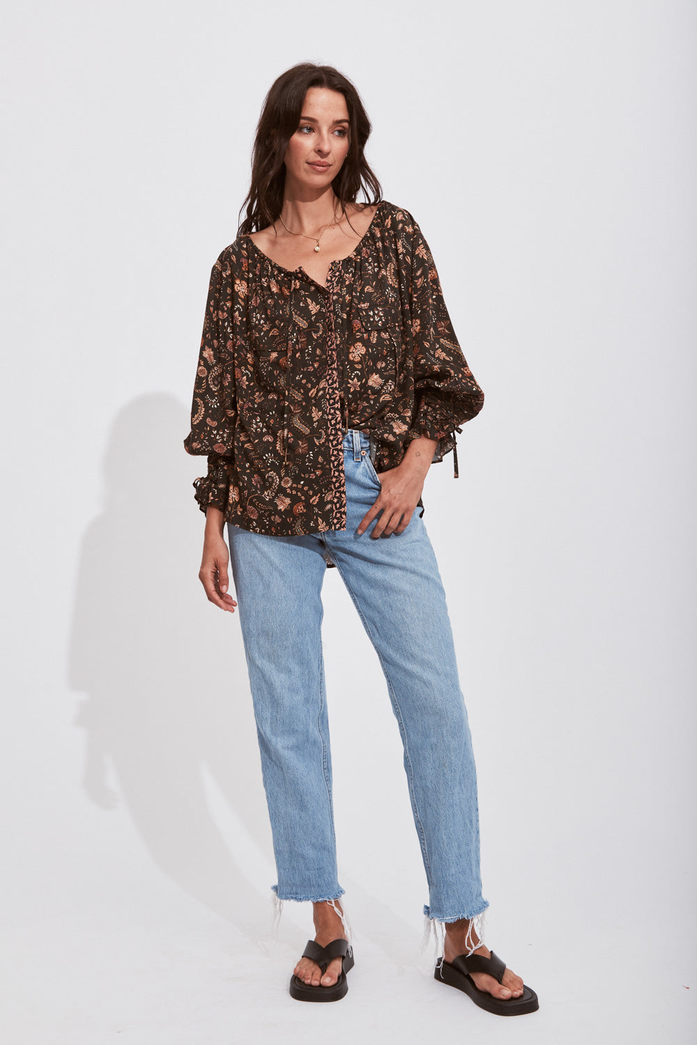 RENATA BLOUSE IN RAVEN
