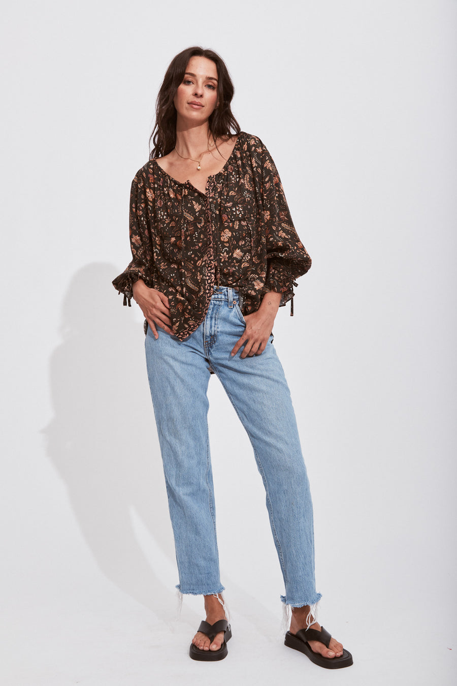 RENATA BLOUSE IN RAVEN