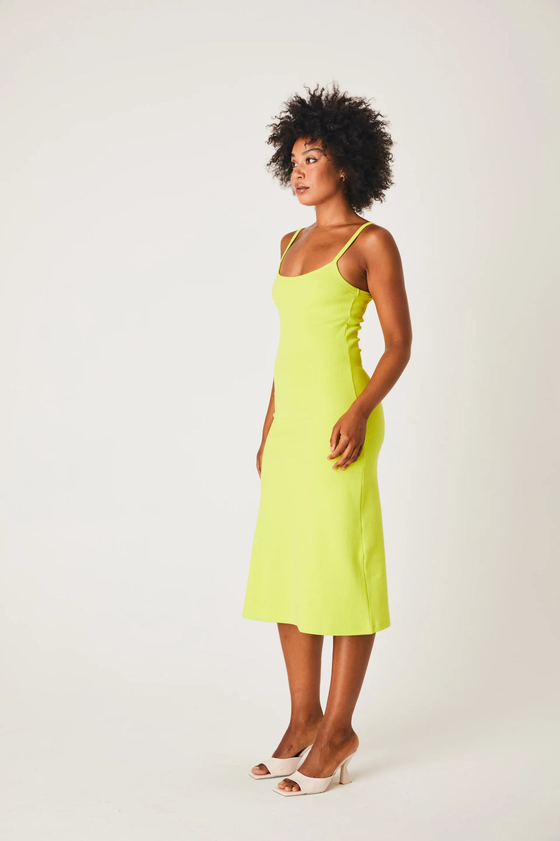 MIDI A LINE DRESS SPLICE