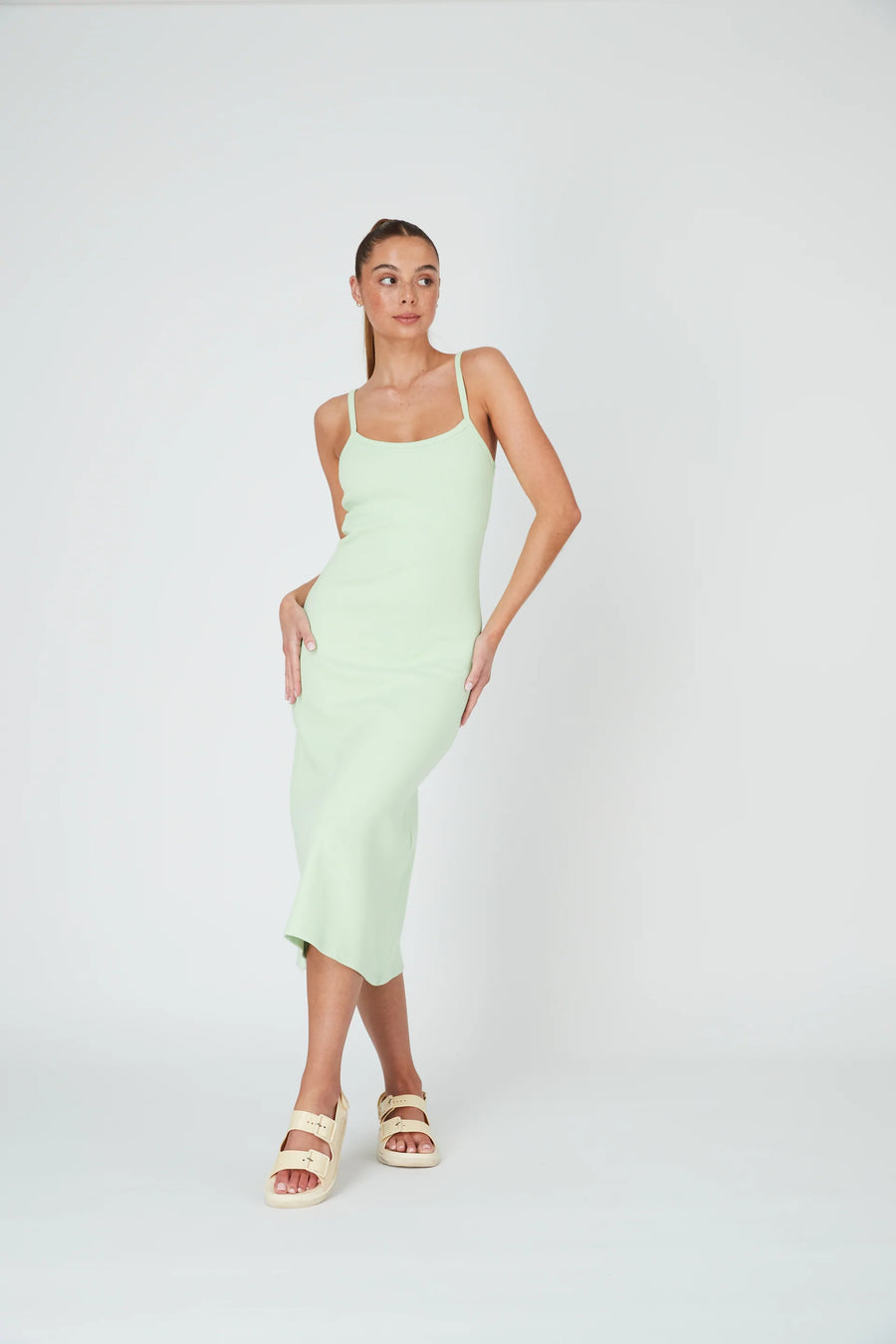 A LINE MIDI DRESS MINT