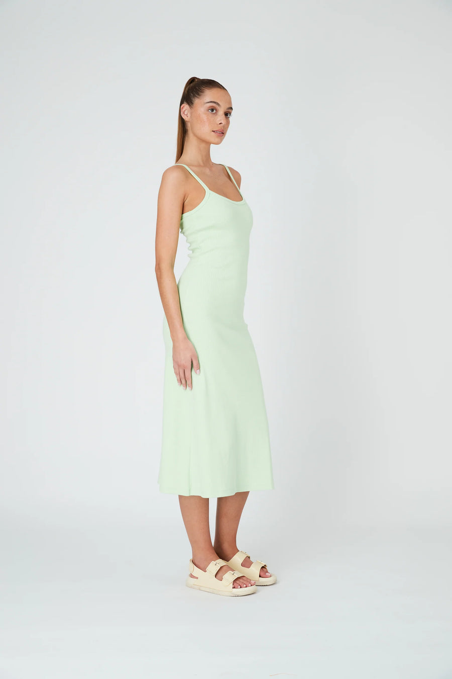 A LINE MIDI DRESS MINT
