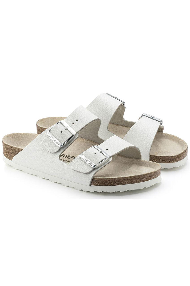 ARIZONA WHITE GRAINED LEATHER NARROW