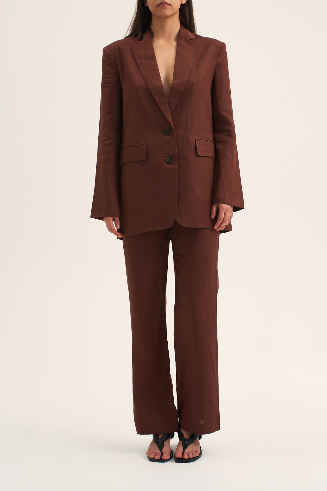 DAWSON OVERSIZED BLAZER CHOCOLATE