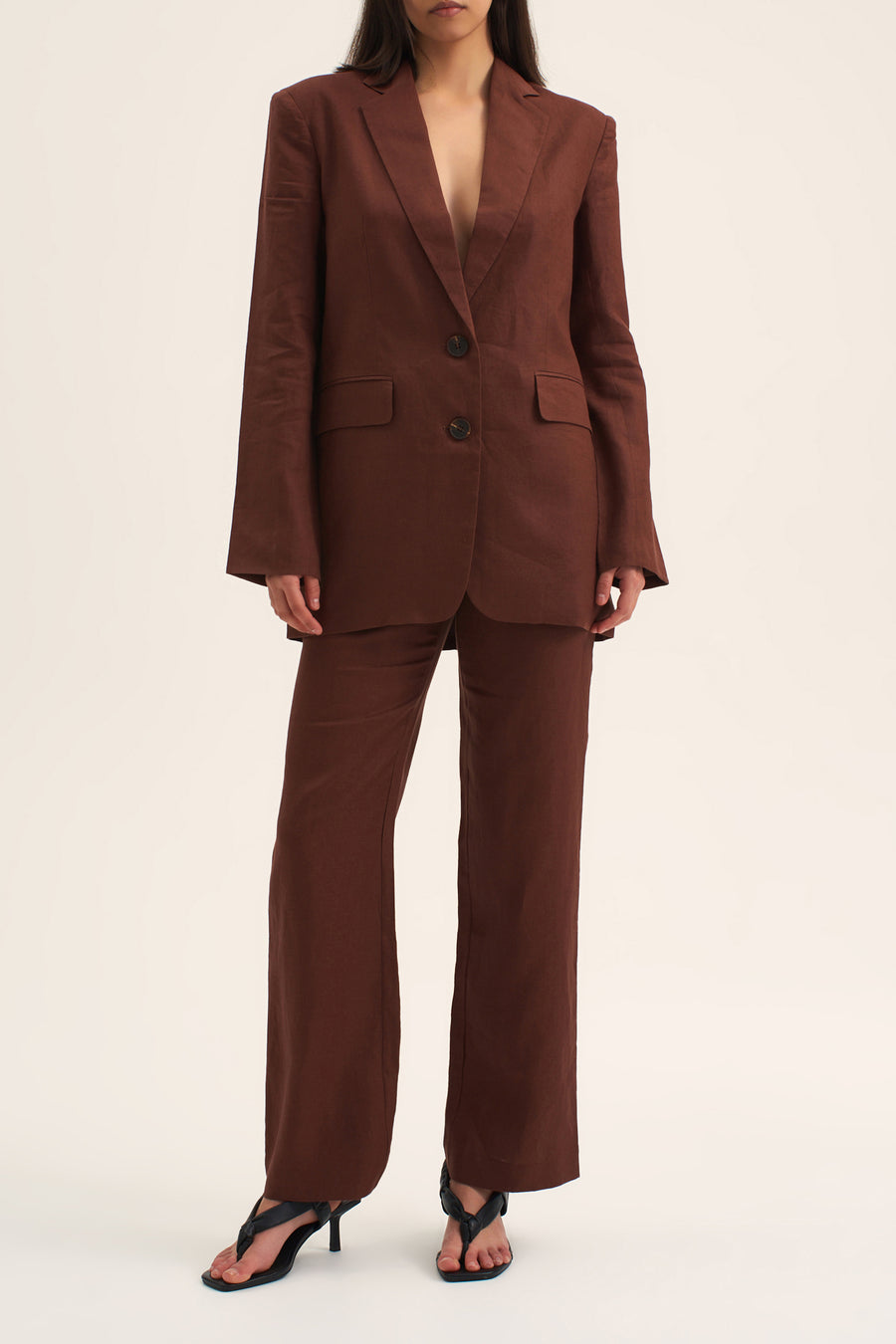 DAWSON OVERSIZED BLAZER CHOCOLATE