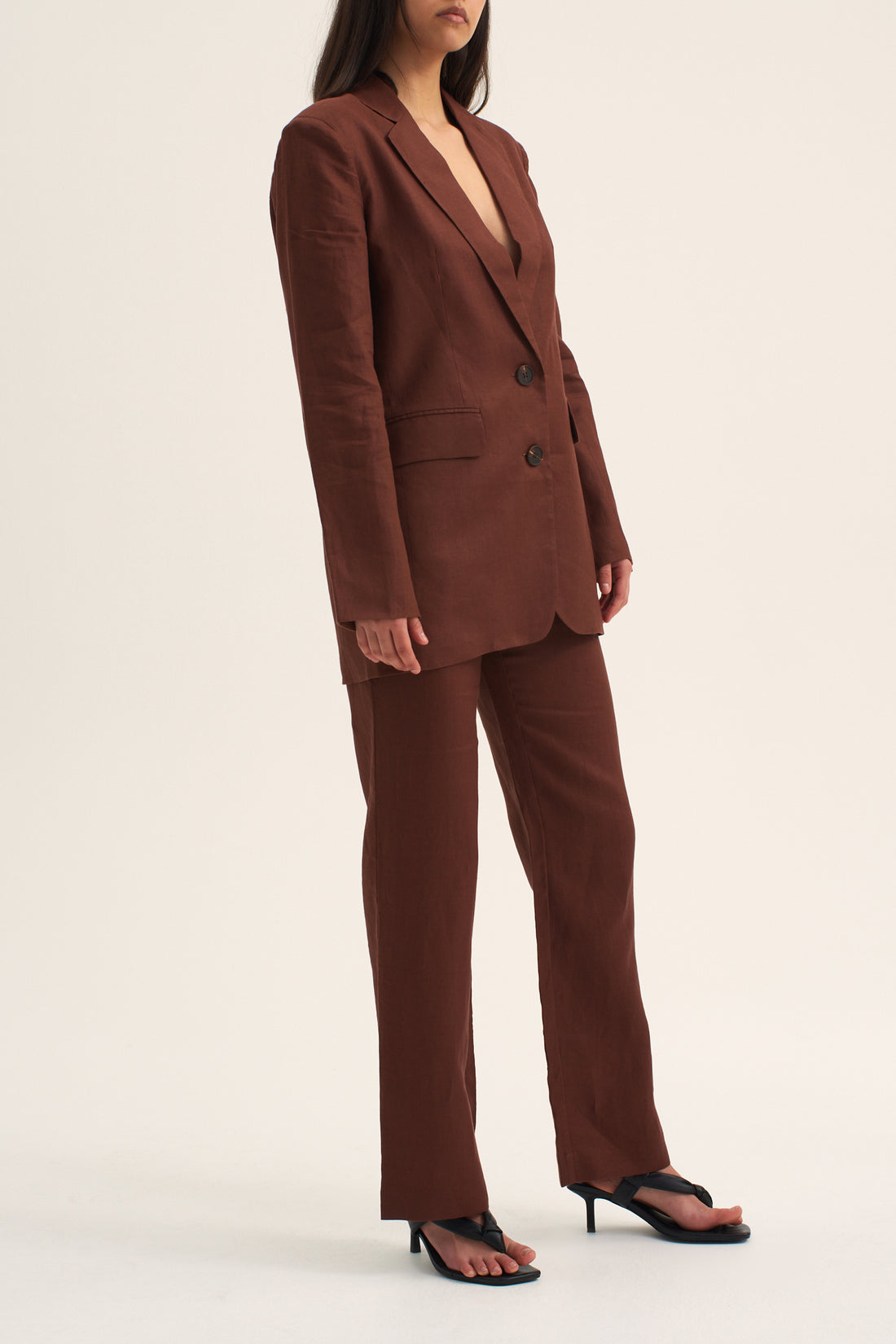 DAWSON OVERSIZED BLAZER CHOCOLATE