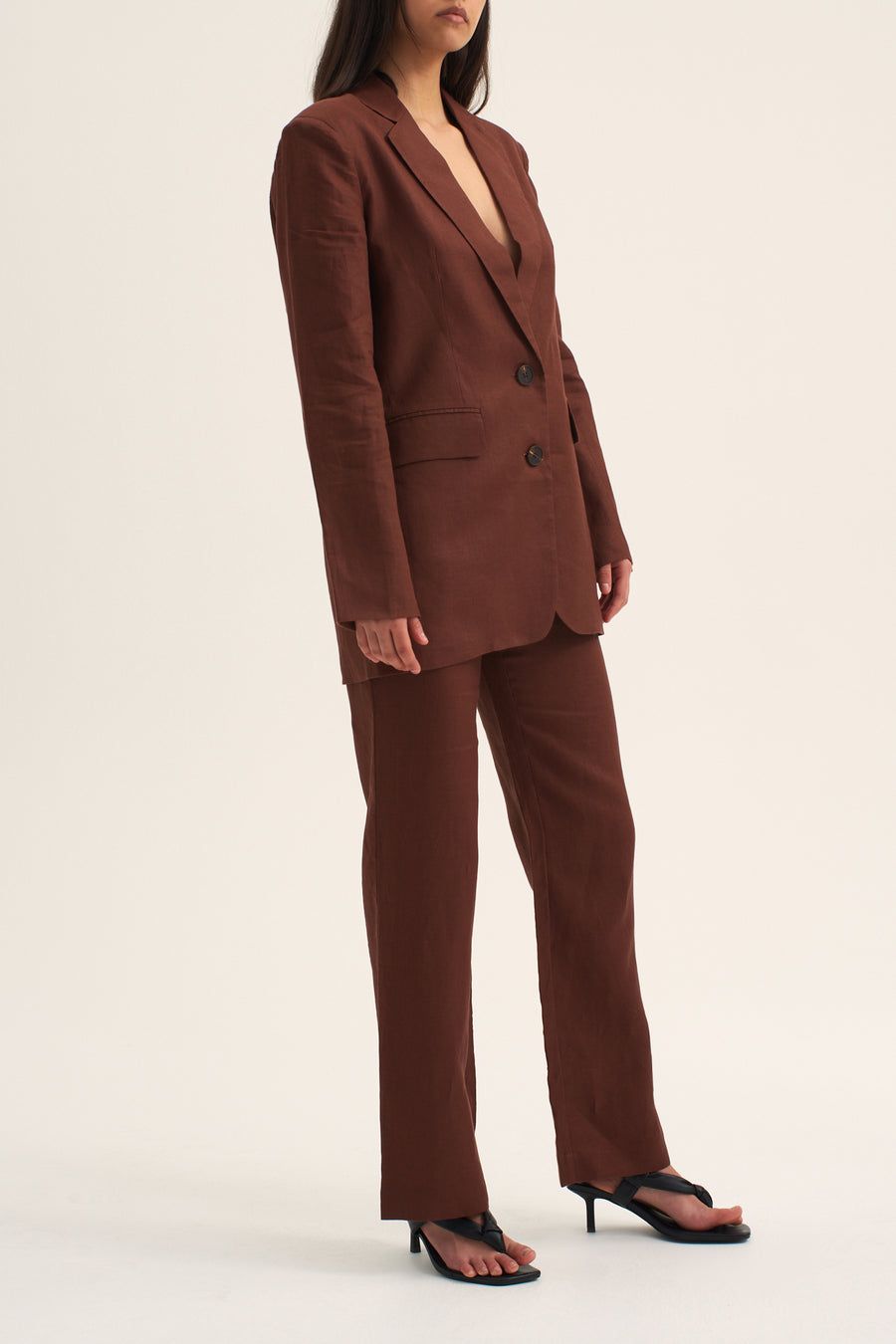 DAWSON OVERSIZED BLAZER CHOCOLATE