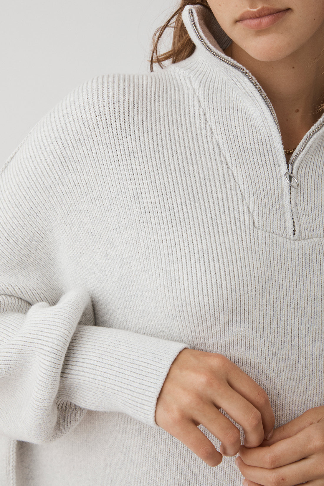 LONDON SWEATER - GREY MARLE
