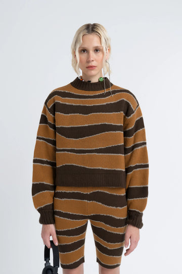 KNITTED PULLOVER IN KELP