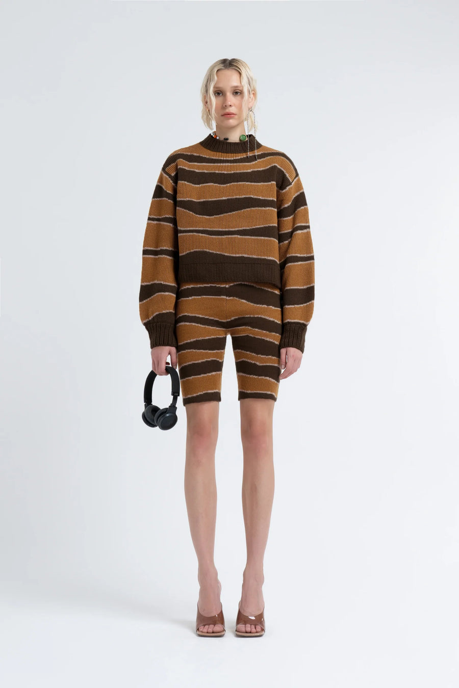 KNITTED PULLOVER IN KELP