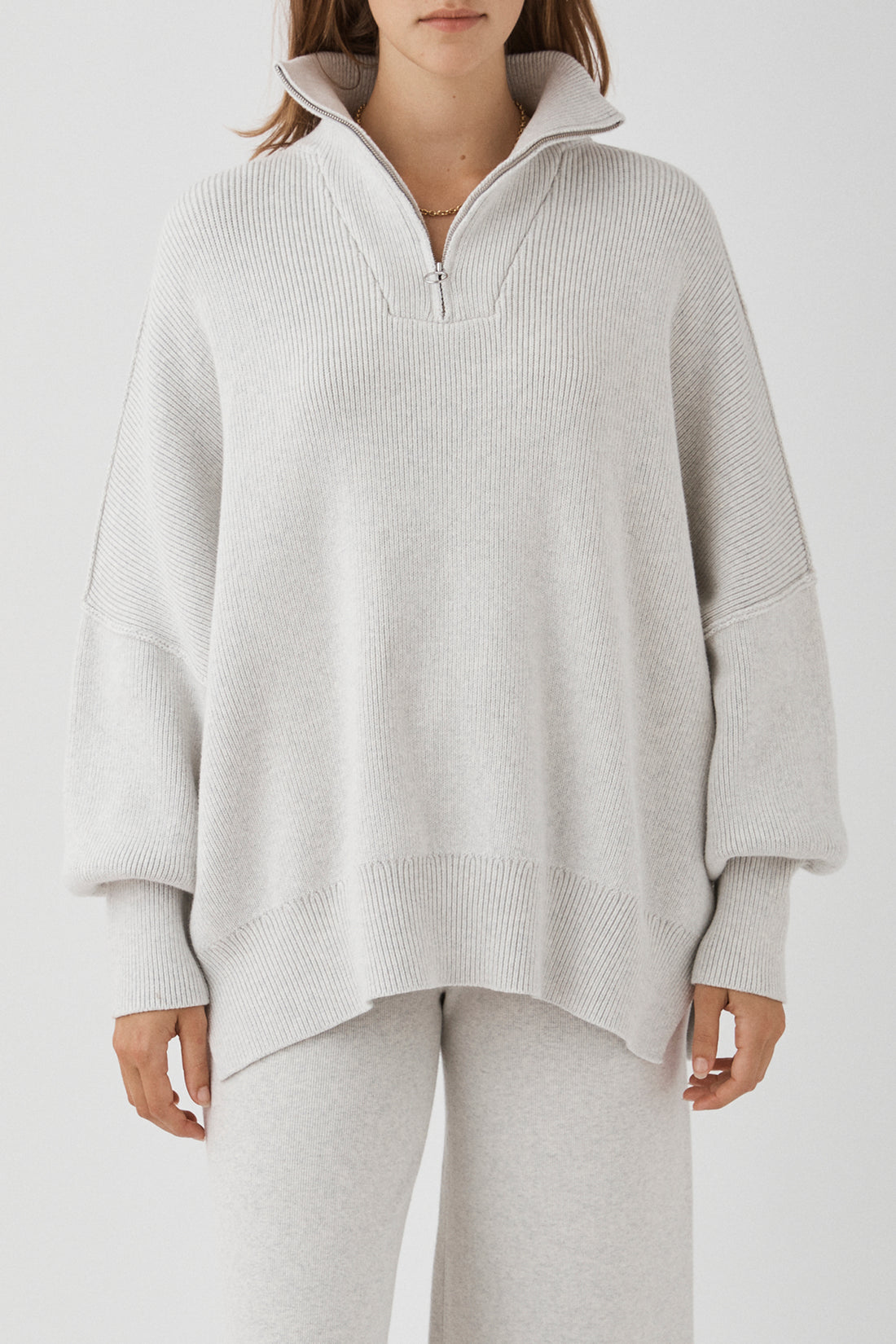 LONDON SWEATER - GREY MARLE