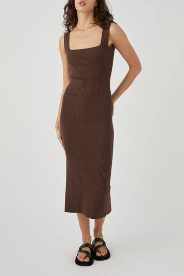 TULLY DRESS IN CHOCOLATE