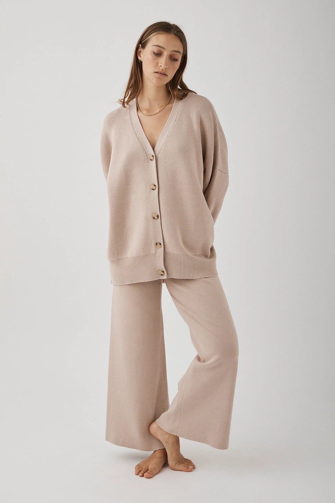 HARRIET ORGANIC KNIT PANTS DUSK