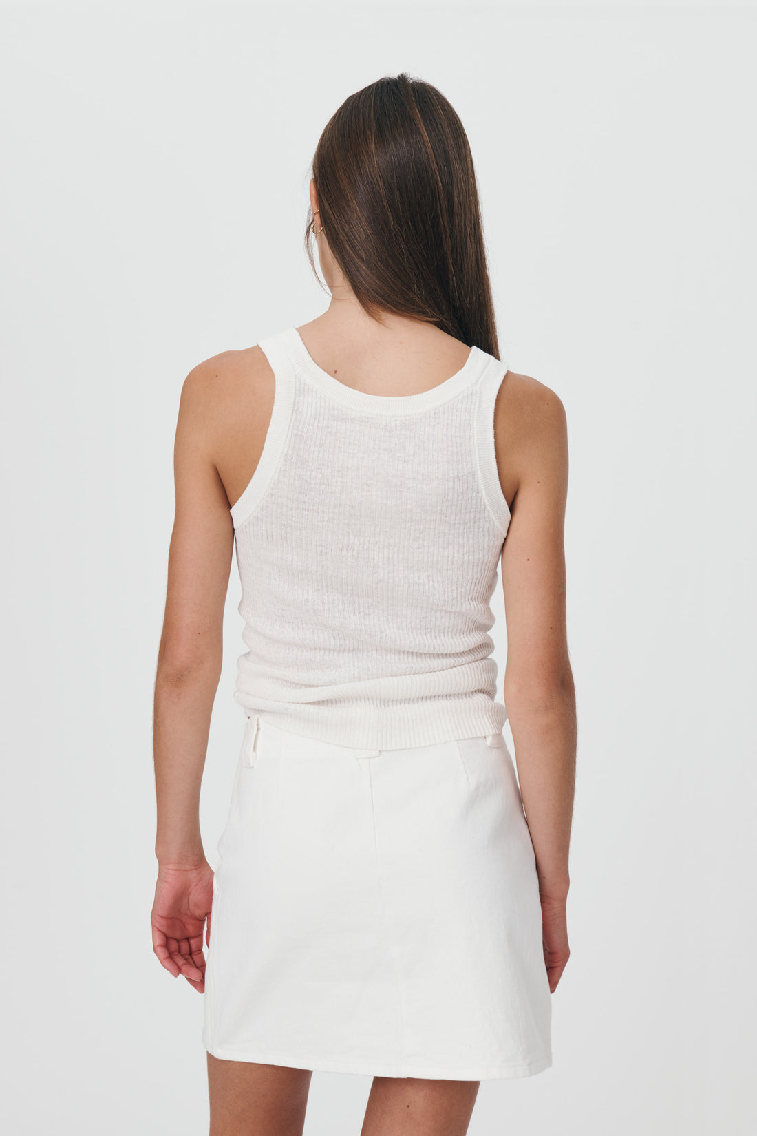 GRACE ORGANIC MINI SKIRT BONE