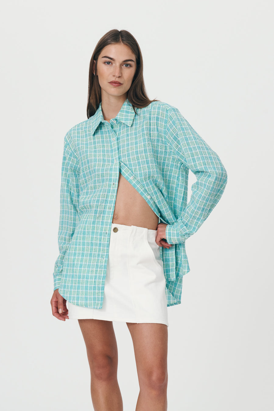 GRACE ORGANIC MINI SKIRT BONE