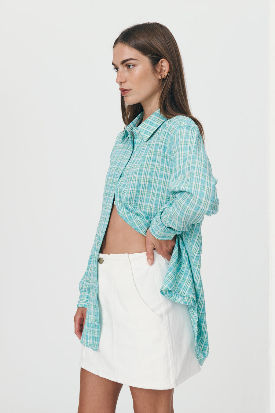 GRACE ORGANIC MINI SKIRT BONE