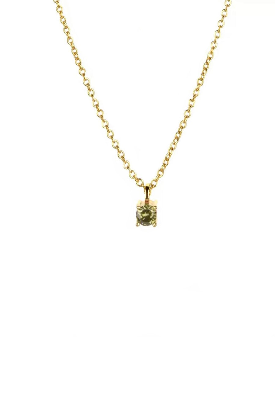 ECLIPSE NECKLACE GOLD | OLIVE