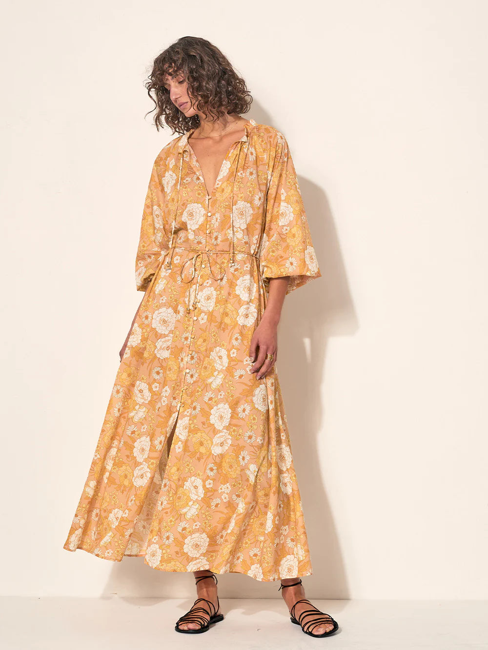 MARGAUX BLOUSON SLEEVE MAXI DRESS