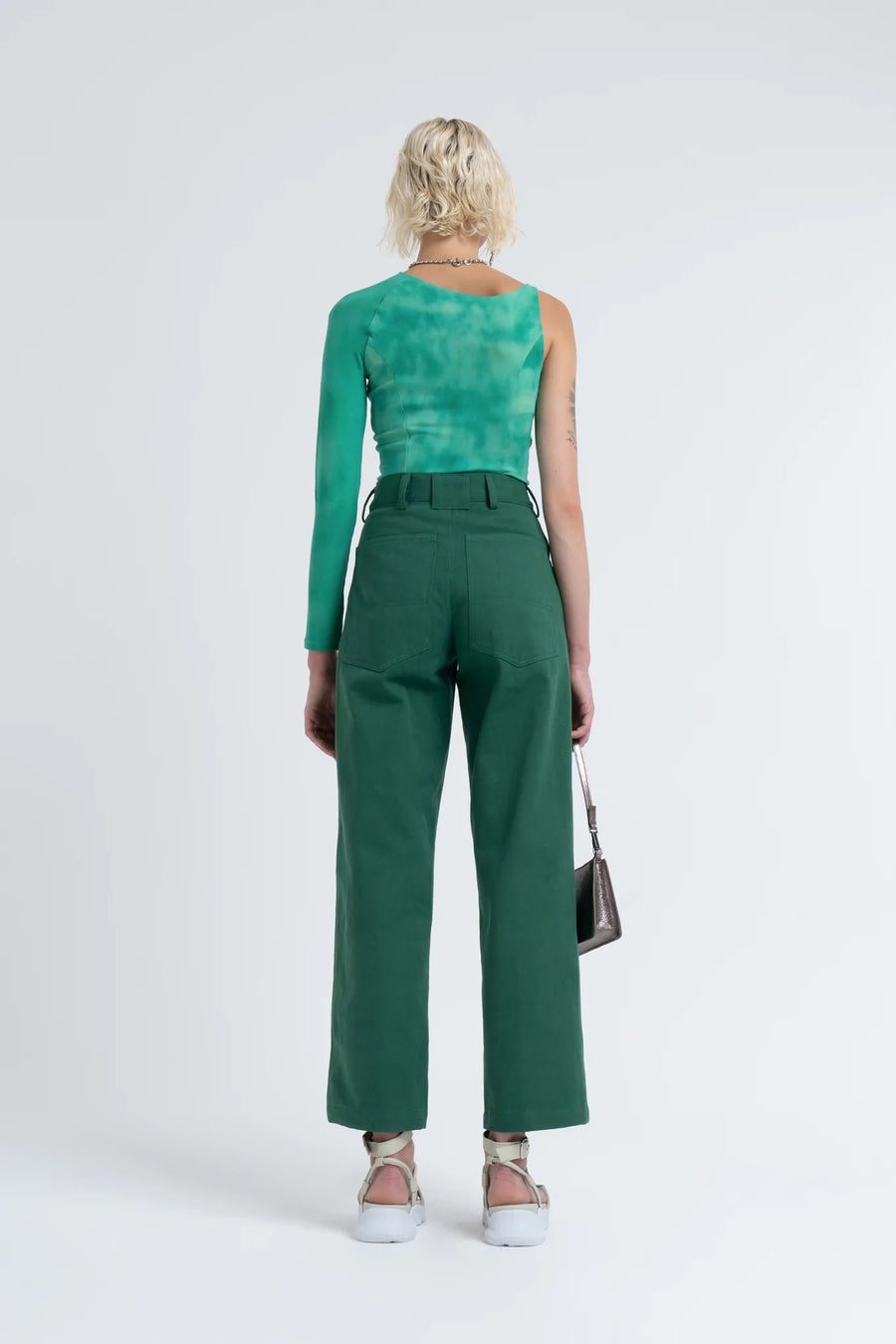 RELAXED TWILL TROUSER SEA GREEN