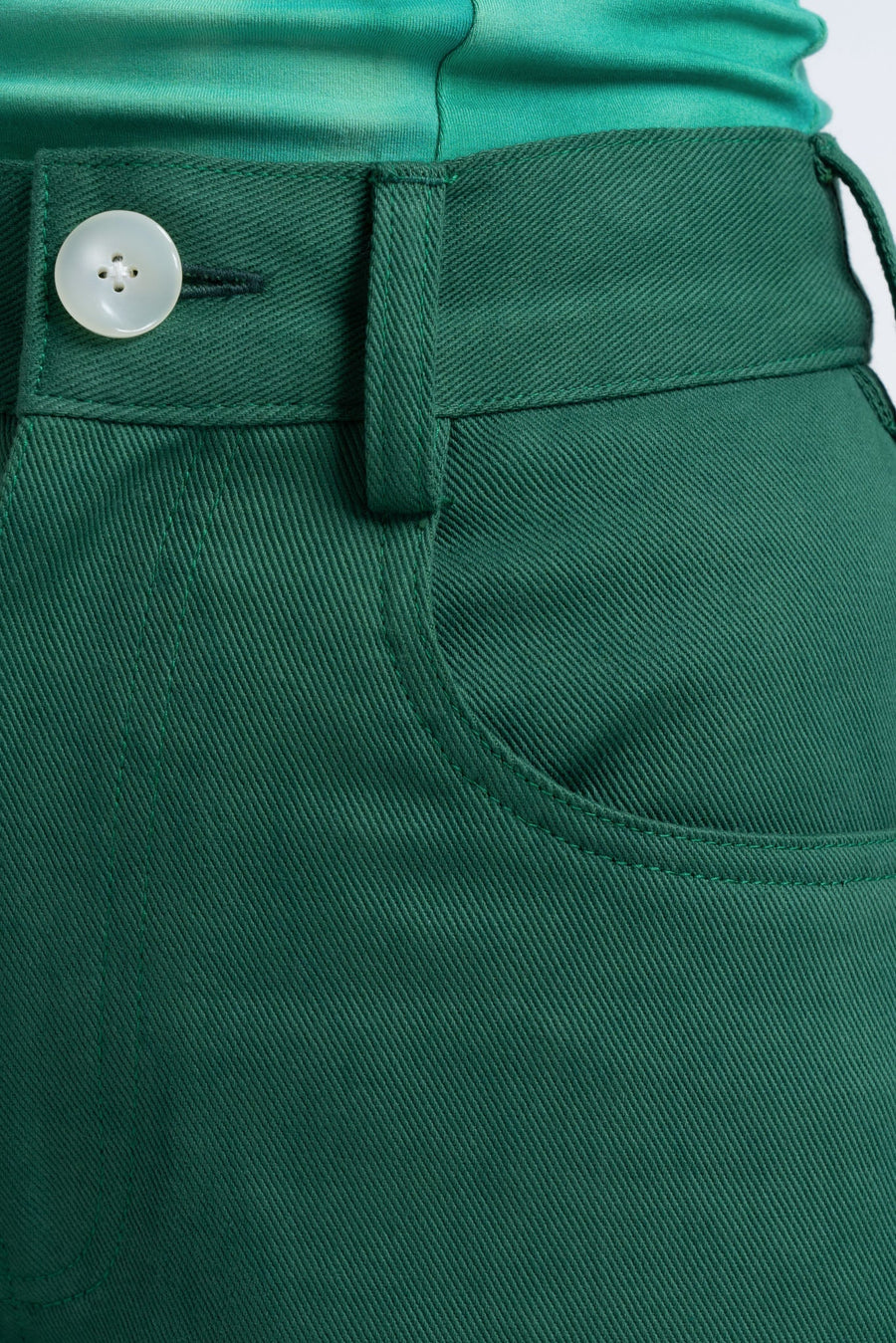 RELAXED TWILL TROUSER SEA GREEN