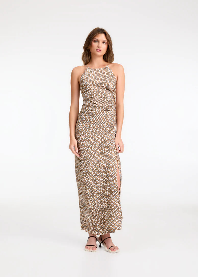 MARLOWE DRESS MONOGRAM PRINT