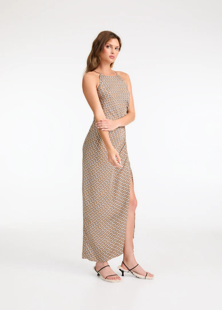 MARLOWE DRESS MONOGRAM PRINT