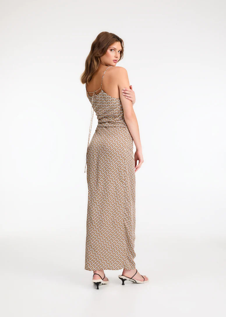 MARLOWE DRESS MONOGRAM PRINT